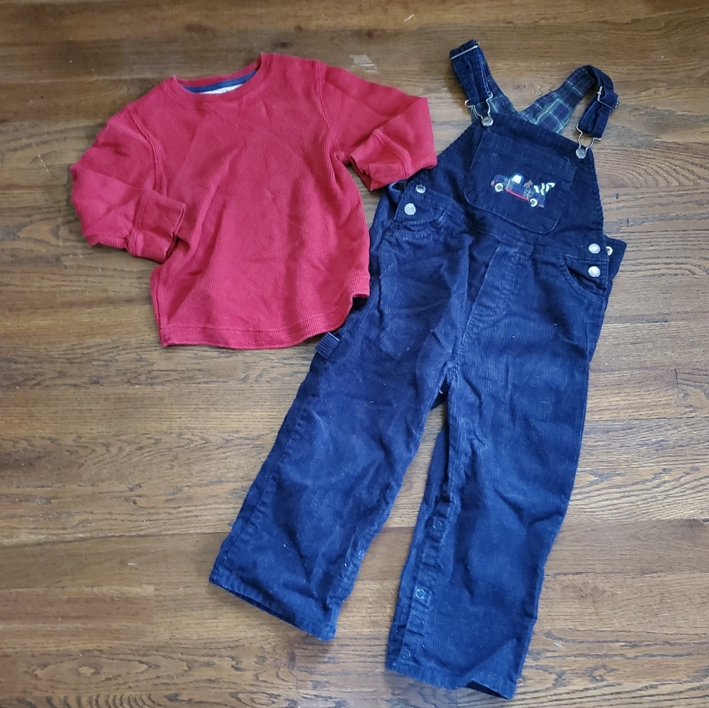 BOYS 24M/2T winter overalls set